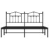 Estructura de cama con cabecero metal negro 180x200