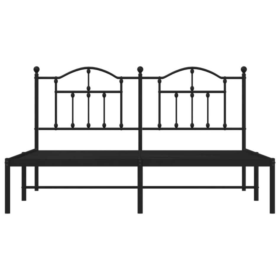 Estructura de cama con cabecero metal negro 180x200