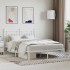Estructura de cama de metal con cabecero blanca 140x190