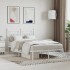 Estructura de cama de metal con cabecero blanca 120x200