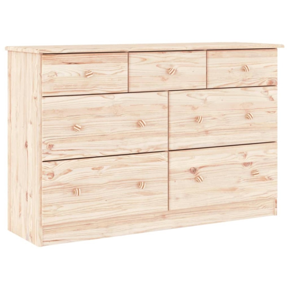 Cómoda cajonera ALTA madera maciza pino 112x35x73