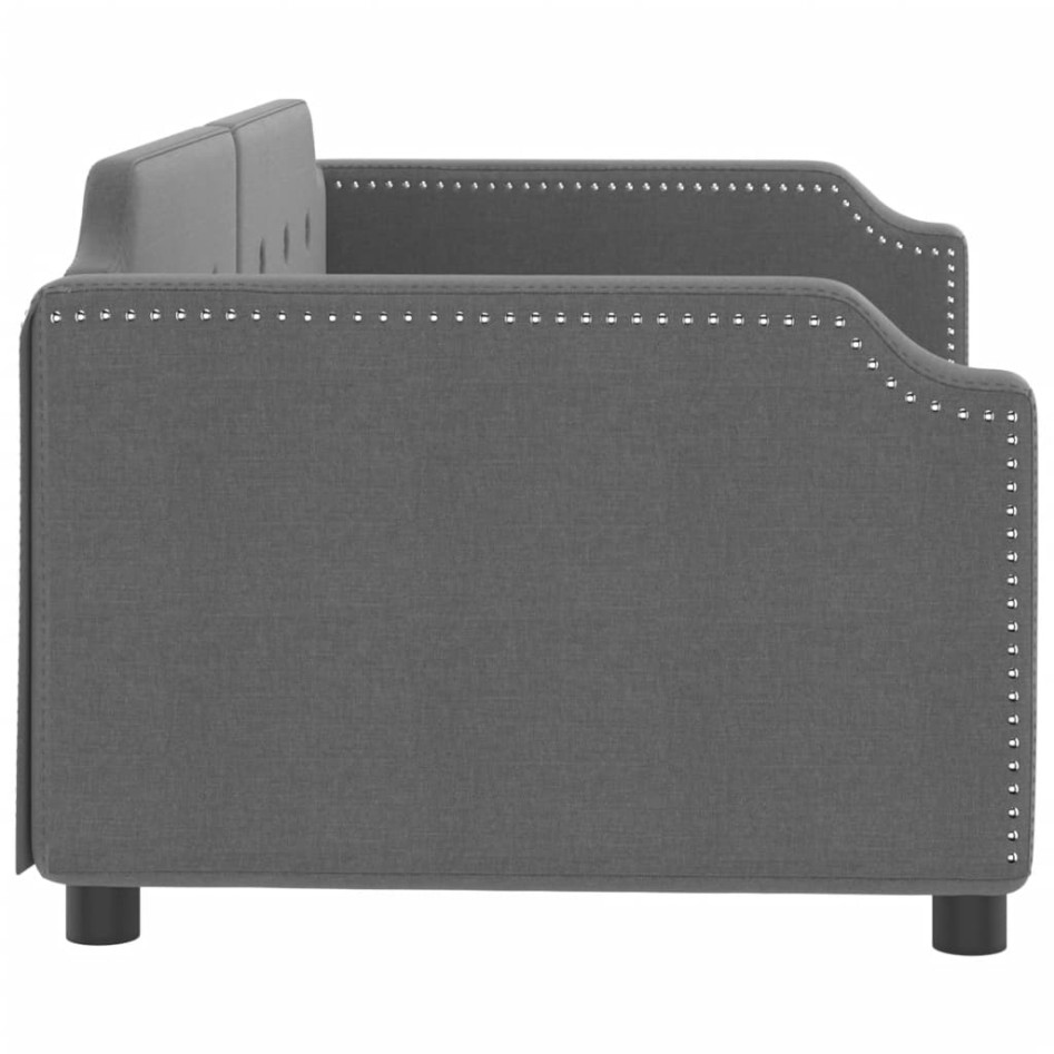 Sofá cama tela gris oscuro 90x200