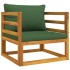 Sillón de jardín madera maciza acacia con cojines