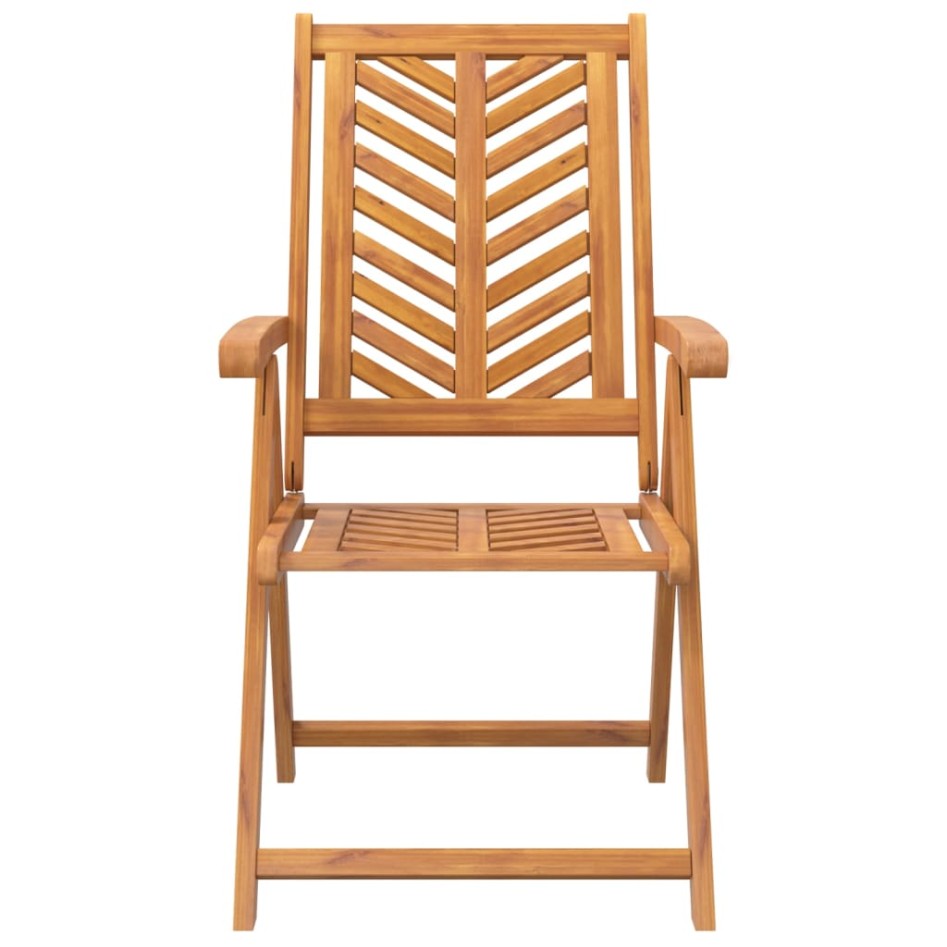 Sillas de jardín reclinables 2 uds madera maciza