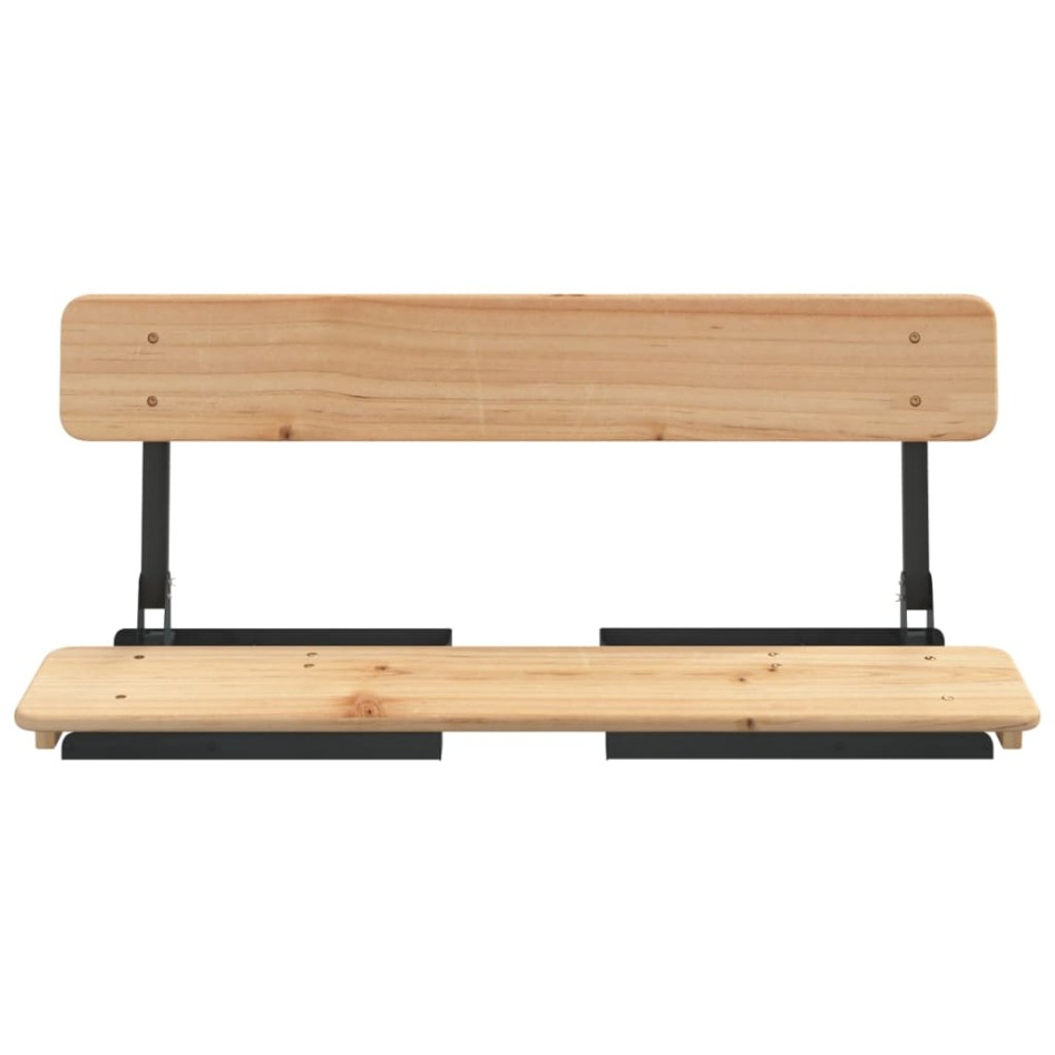 Mesa y bancos plegables de bar 3 piezas madera maciza de