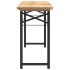 Mesa y bancos plegables de bar 3 piezas madera maciza de