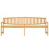 Banco de jardín madera maciza de teca 228x59,5x90