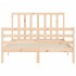 Estructura de cama con cabecero madera maciza 140x190