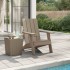 Silla de jardín Adirondack marrón claro 75x88,5x89,5