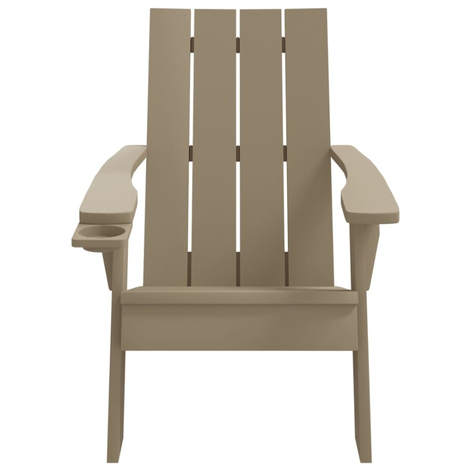 Silla de jardín Adirondack marrón claro 75x88,5x89,5