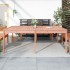 Mesa de jardín madera maciza de abeto Douglas 203,5x100x76