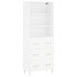 Aparador alto madera contrachapada blanco 69,5x34x180