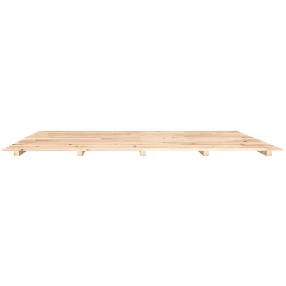 Estructura de cama de madera maciza de pino 200x200