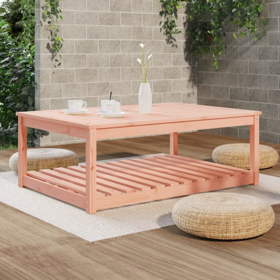 Mesa de jardín madera maciza abeto de Douglas 121x82,5x45