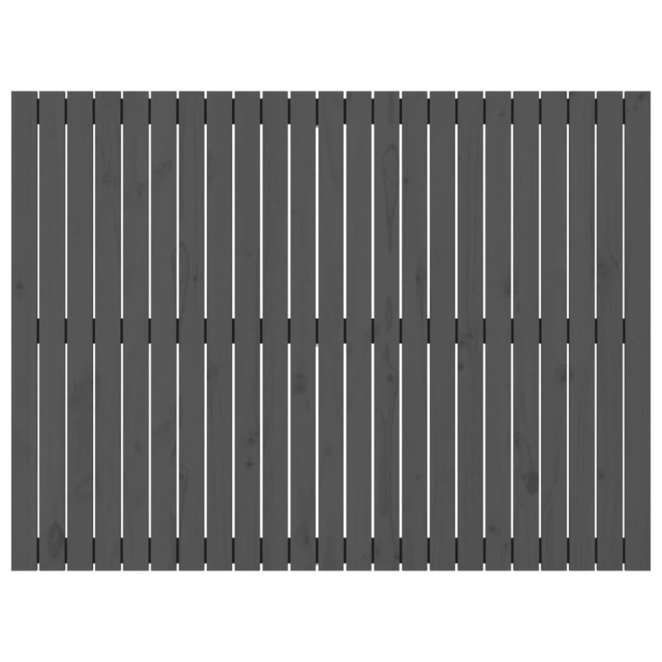 Cabecero de cama de pared madera maciza pino gris