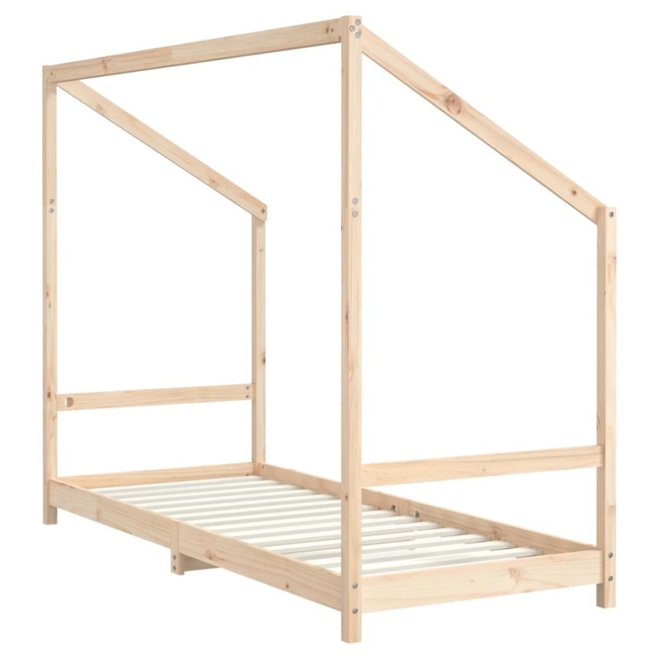 Estructura de cama para niños madera maciza de pino 80x200