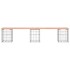 Banco jardín diseño gaviones madera abeto Douglas 203x31x42