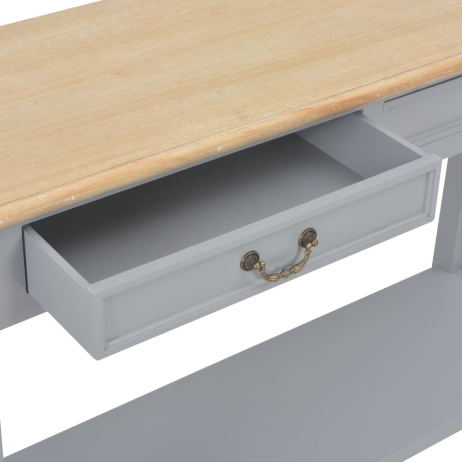 Mesa consola de madera gris 110x35x80