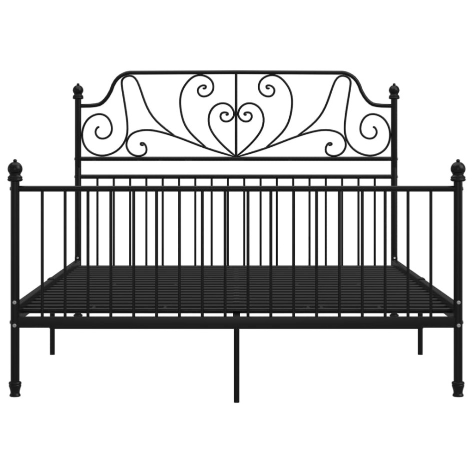 Estructura de cama de metal negra 160x200