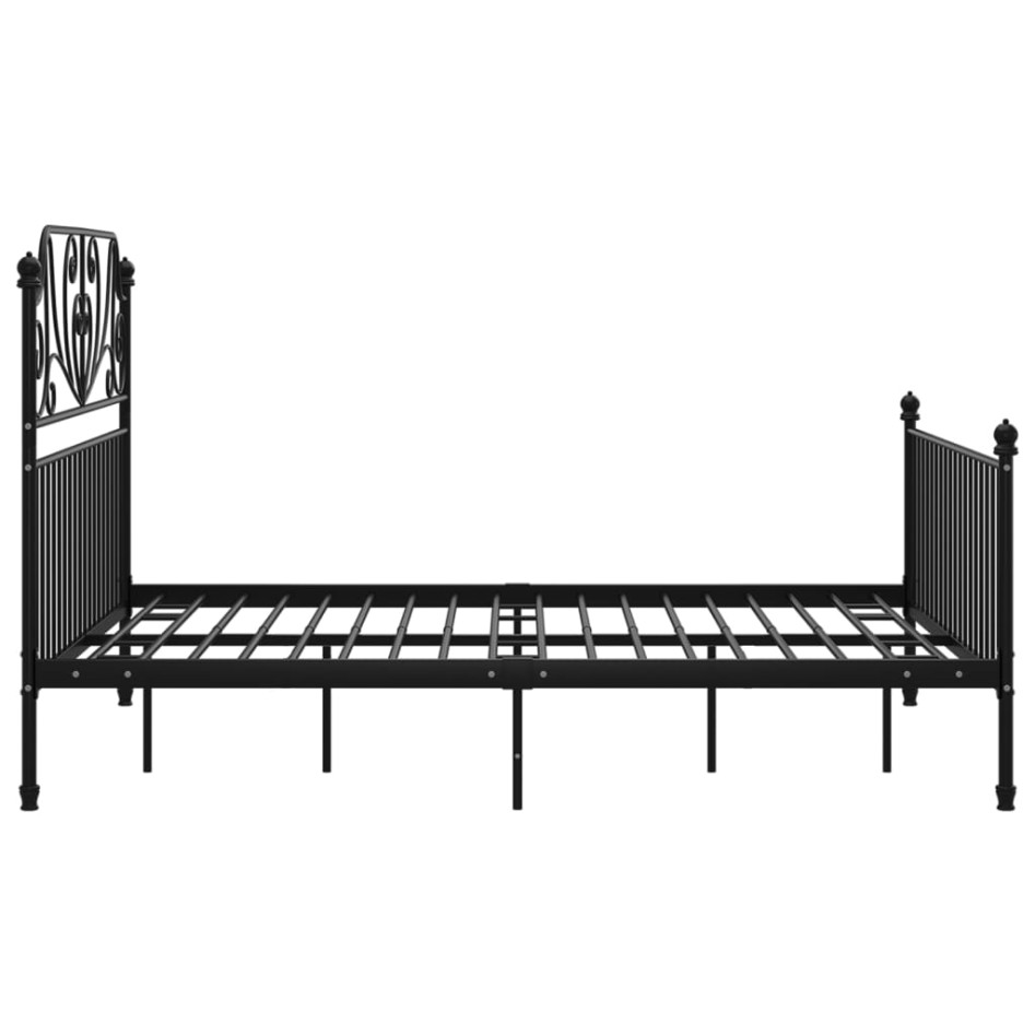 Estructura de cama de metal negra 160x200