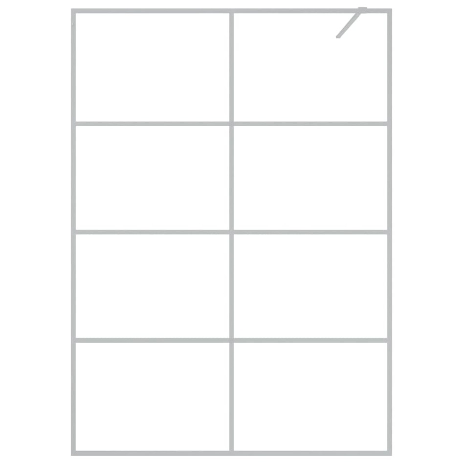 Mampara de ducha vidrio ESG transparente plateado 140x195