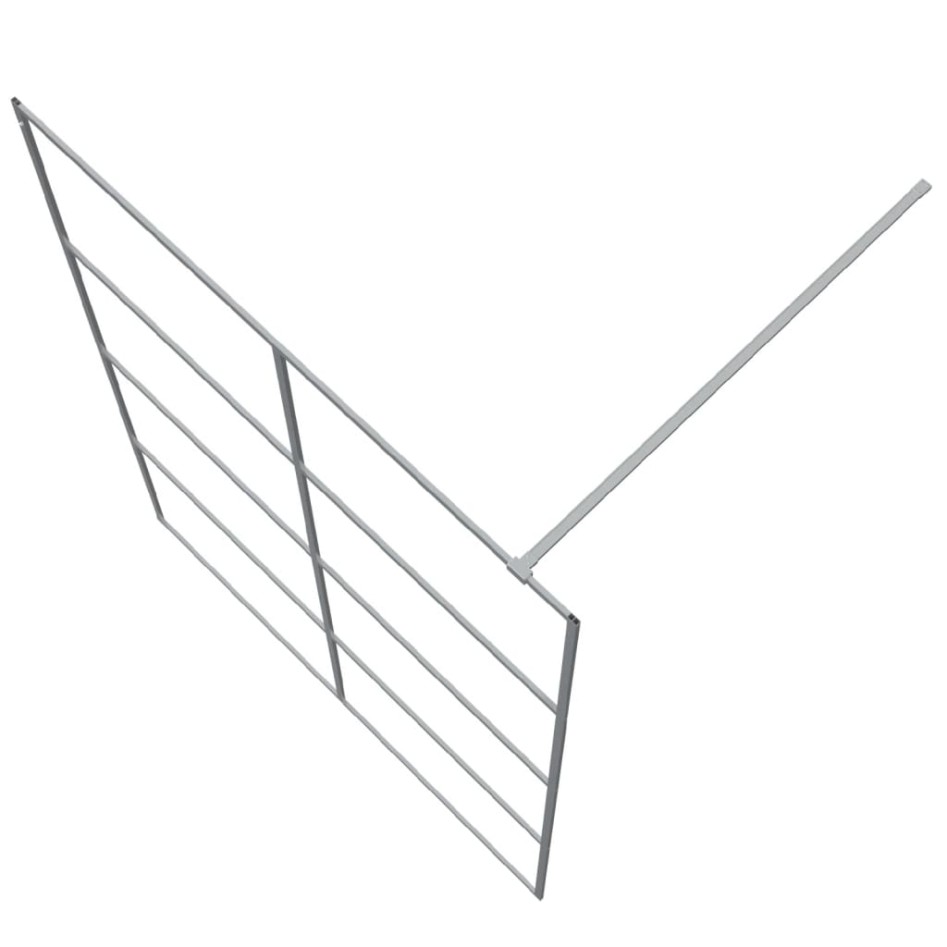 Mampara de ducha vidrio ESG transparente plateado 140x195