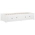 Sofá cama de madera maciza de pino blanco 75x190