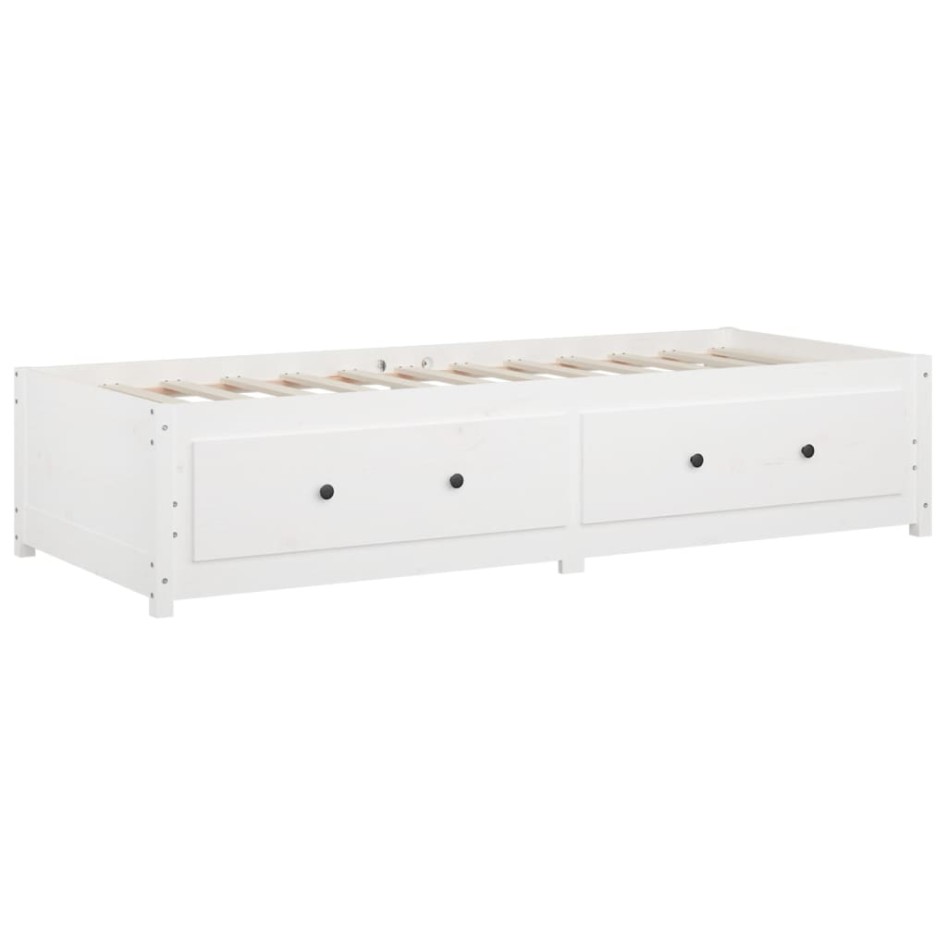 Sofá cama de madera maciza de pino blanco 75x190