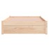 Estructura de cama madera maciza 100x200