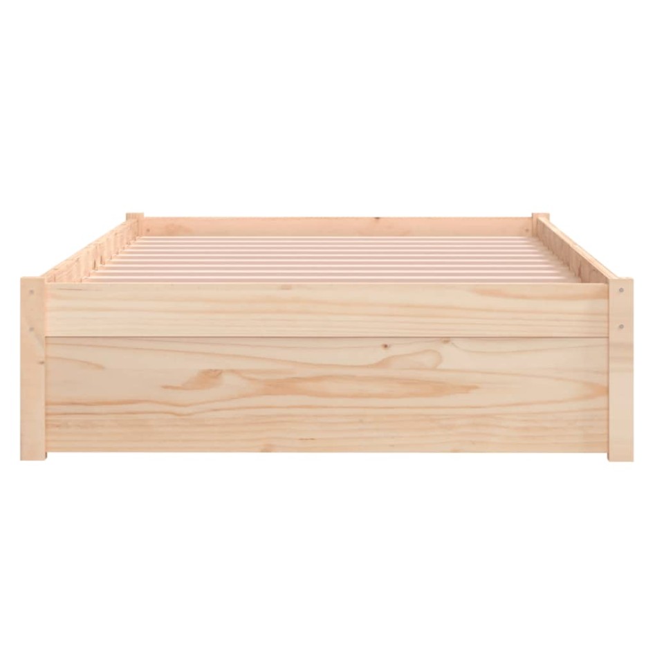 Estructura de cama madera maciza 100x200