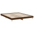 Estructura de cama madera contrachapada marrón roble 160x200