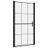 Puerta de ducha de vidrio templado negro 100x178