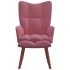 Sillón de relax con taburete terciopelo
