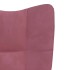 Sillón de relax con taburete terciopelo
