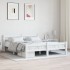 Estructura de cama de madera maciza de pino blanca 160x200