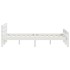Estructura de cama de madera maciza de pino blanca 160x200
