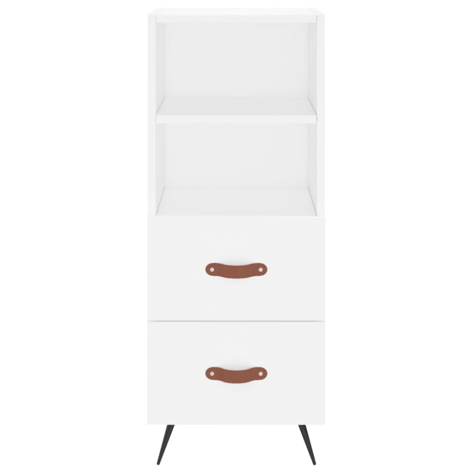 Aparador alto madera contrachapada blanco 34,5x34x180