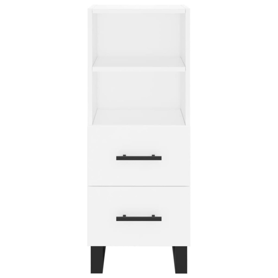 Aparador alto madera contrachapada blanco 34,5x34x180