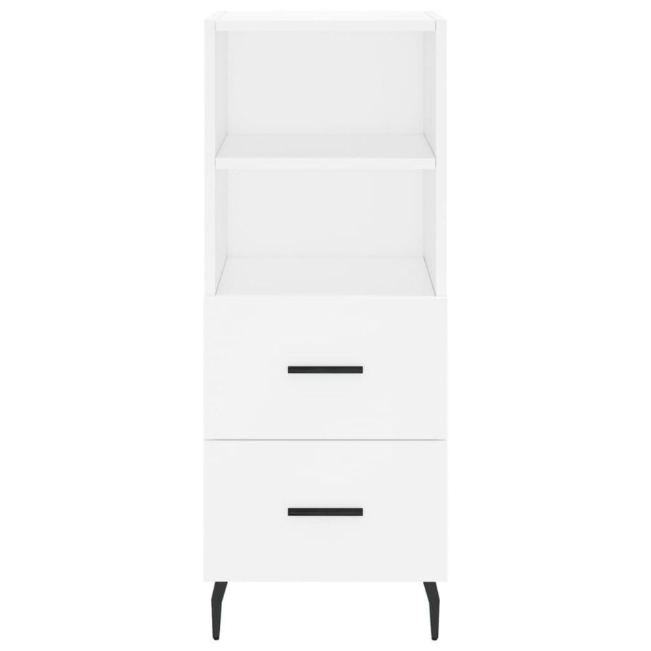 Aparador alto madera contrachapada blanco 34,5x34x180