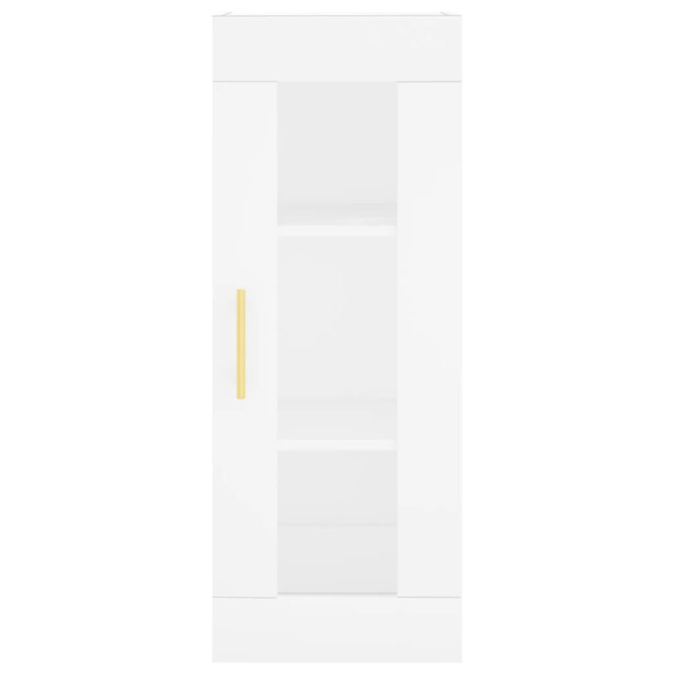 Aparador alto madera contrachapada blanco 34,5x34x180