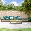 Juego de muebles de jardín 4 pzas madera de pino impregnada