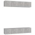 Juego de muebles de salón 4 piezas gris hormigón 80x30x30