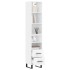 Aparador alto madera contrachapada blanco brillo 34,5x34x180