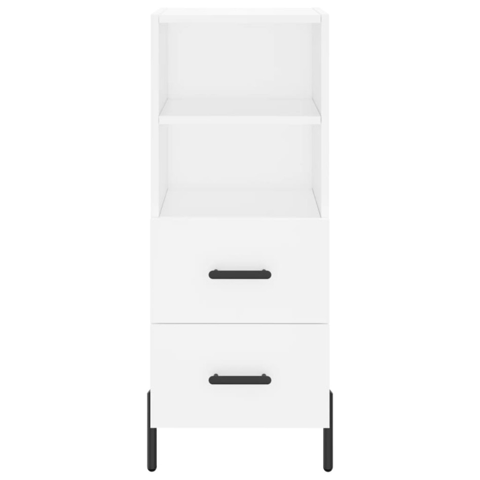 Aparador alto madera contrachapada blanco 34,5x34x180