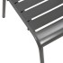 Mesa y sillas bistró de jardín 3 piezas acero gris