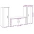 Set de muebles de TV 3 pzas madera contrachapada blanco
