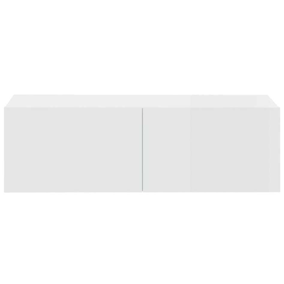 Set de muebles de TV 5 pzas madera contrachapada blanco
