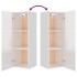 Set de muebles de TV 4 pzas madera contrachapada blanco