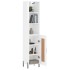 Aparador alto madera contrachapada blanco brillo 34,5x34x180