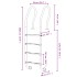 Escalera para piscina acero inoxidable 304 54x38x184,5